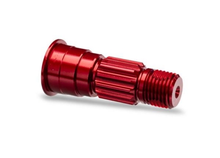 Eje de mangueta delantero, aluminio 6061-T6 (anodizado rojo)
