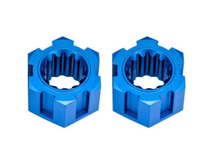 Cubos de rueda, hexagonales, delanteros (aluminio 6061-T6, anodizado azul) (2)