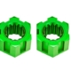 Cubos de rueda, hexagonales, delanteros (aluminio 6061-T6, anodizado verde) (2)