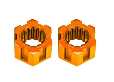 Cubos de rueda, hexagonales, delanteros (aluminio 6061-T6, anodizado naranja) (2)