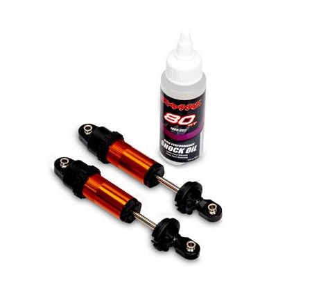 Amortiguadores, GT-Maxx, delanteros, de aluminio, anodizado naranja (completamente ensamblados sin resortes) (2)