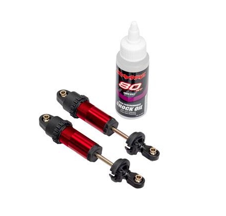 Amortiguadores, GT-Maxx, delanteros, de aluminio, anodizado rojo (completamente ensamblados sin resortes) (2)