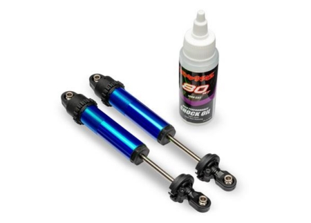Amortiguadores, GT-Maxx, traseros, aluminio, anodizado azul (completamente ensamblados sin resortes) (2)