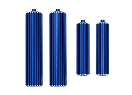 Depósitos, amortiguadores (aluminio 6061-T6, anodizado azul) (delanteros (2), traseros (2))