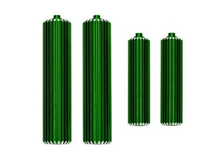 Depósitos, amortiguadores (aluminio 6061-T6, anodizado verde) (delanteros (2), traseros (2))