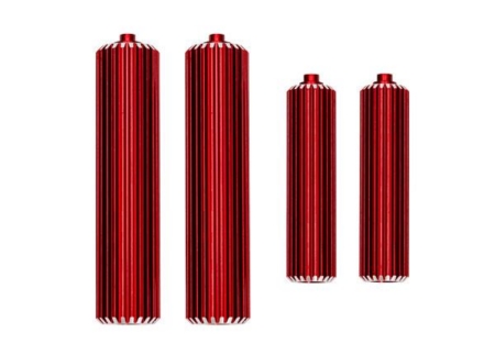 Depósitos, amortiguadores (aluminio 6061-T6, anodizado rojo) (delanteros (2), traseros (2))