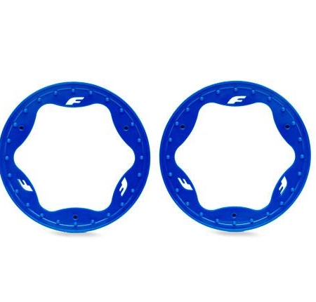 Anillos Beadlock delanteros, azules (3,5") (2)