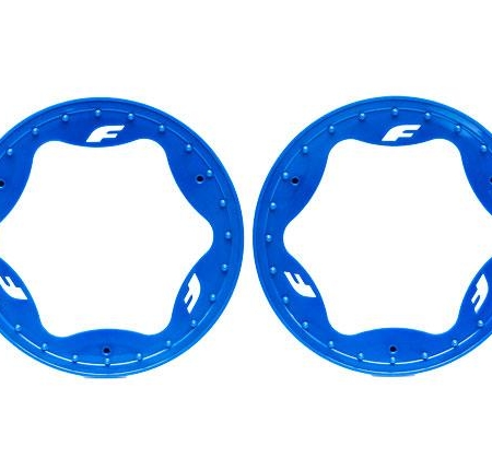 Anillos Beadlock traseros, azules (3,9") (2)