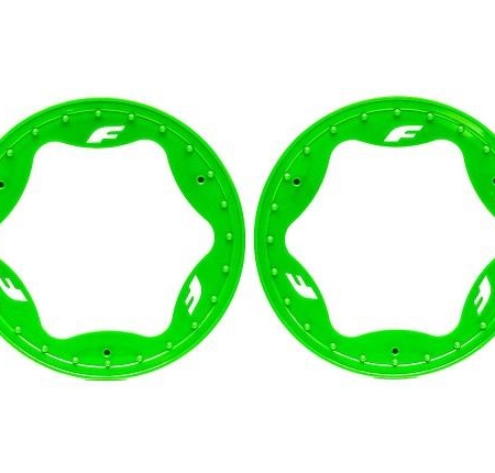 Anillos de bloqueo de talón, traseros, verdes (3,9") (2)