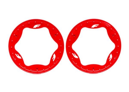 Anillos Beadlock traseros, rojos (3,9") (2)