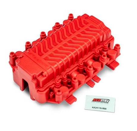 Supercargador de motor, rojo