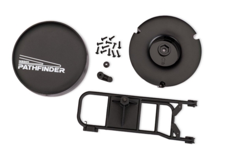 Réplica de llanta de repuesto TRX-4 Nissan Pathfinder con soporte