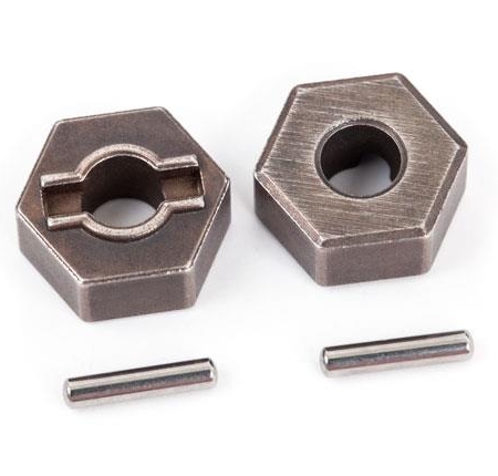Cubos de rueda, hexagonales (acero) (2) / pasadores de eje (2)