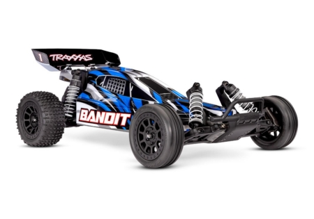 Traxxas BANDIT 1/10 2wd Brushed HD con batería y cargador USB-C Azul X