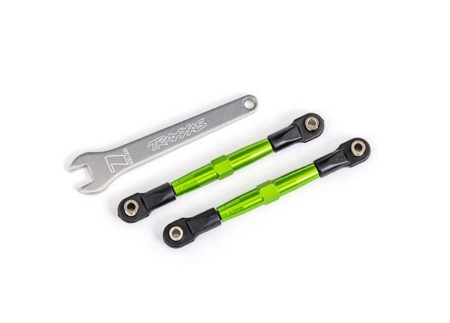 Articulaciones de puntera delanteras (tubos anodizados en verde, aluminio 7075-T6, más resistentes que el titanio) (2) (ensambladas con extremos de varilla y bolas huecas)/llave de aluminio (1) (compatible con Drag Slash)