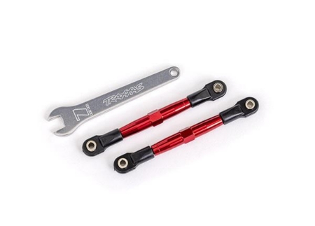 Articulaciones de puntera delanteras (tubos anodizados en rojo, aluminio 7075-T6, más resistentes que el titanio) (2) (ensambladas con extremos de varilla y bolas huecas)/llave de aluminio (1) (compatible con Drag Slash)