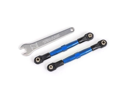 Articulaciones de puntera delanteras (tubos anodizados en azul, aluminio 7075-T6, más resistentes que el titanio) (2) (ensambladas con extremos de varilla y bolas huecas)/llave de aluminio (1) (compatible con Drag Slash)