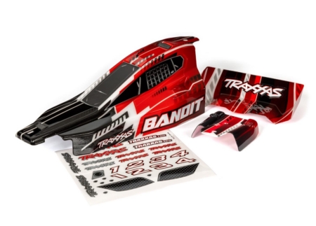 Carrocería, Bandit (también compatible con Bandit VXL), negra y roja (pintada, calcomanías aplicadas)