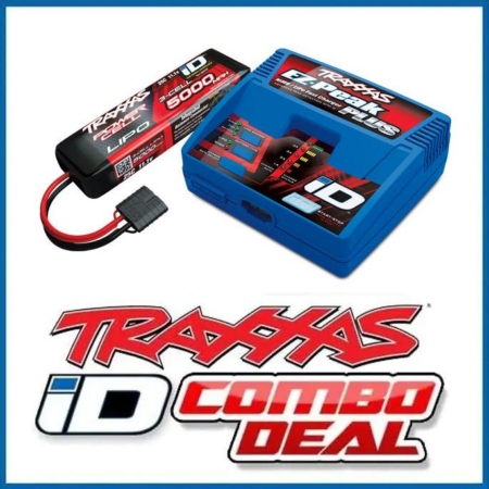 Paquete completo de batería/cargador (incluye cargador iD n.° 2970 (1), batería LiPo iD n.° 2872X de 5000 mAh, 11,1 V, 3 celdas y 25 C (1))