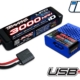 Paquete completo de batería/cargador (incluye cargador USB-C NiMH/LiPo iD n.° 2985 (1), batería LiPo iD de 2 celdas 20 C y 3000 mAh n.° 2827X)