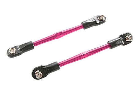 Tensores, aluminio (anodizado rosa), enlaces de puntera, 59 mm (2) (ensamblados con extremos de varilla y bolas huecas) (requiere una llave de aluminio de 5 mm n.° 5477)