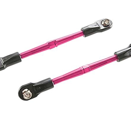 Tensores, aluminio (anodizado rosa), enlaces de puntera, 59 mm (2) (ensamblados con extremos de varilla y bolas huecas) (requiere una llave de aluminio de 5 mm n.° 5477)