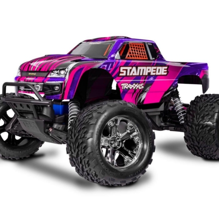 Traxxas Stampede 2WD Brushed HD incluye batería y cargador USB-C rosa