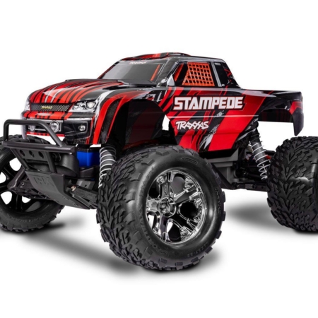 Traxxas Stampede 2WD Brushed HD incluye batería y cargador USB-C rojo