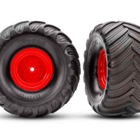 Ruedas rojas de Monster Truck y neumáticos Terra Groove (2)