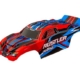 Carrocería, Rustler (también compatible con Rustler VXL), roja (pintada, calcomanías aplicadas) (ensamblada con soportes de carrocería delanteros y traseros para montaje sin clip)