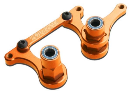 Manivelas de dirección, barra de dirección (aluminio 6061-T6 anodizado naranja) / rodamientos de bolas de 5 x 8 mm (4) / tornillería (ensamblada)