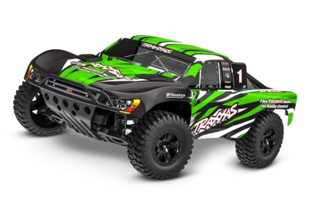Traxxas Slash: 2WD cepillado HD a escala 1/10 con USB-C - Verde X