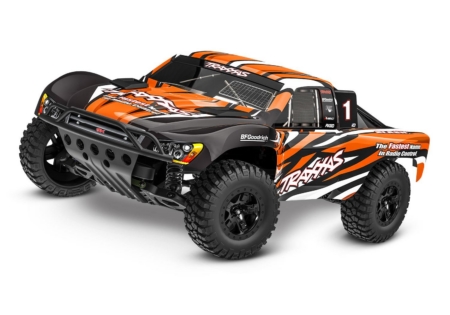 Traxxas Slash: 2WD cepillado HD a escala 1/10 con USB-C - Naranja X
