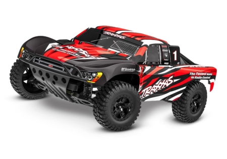 Traxxas Slash: 2WD cepillado HD a escala 1/10 con USB-C - Rojo X