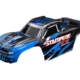 Carrocería, Stampede 4X4 Brushless, azul (pintada, calcomanías aplicadas) (ensamblada con soportes de carrocería delanteros y traseros y soporte de carrocería trasero para montaje sin clip)