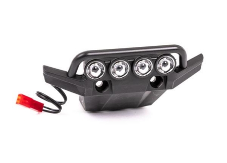 Parachoques delantero (ensamblado, luces LED instaladas) (compatible con Rustler 4WD)