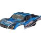 Carrocería, Slash 4X4 (también compatible con Slash VXL y Slash 2WD), azul (pintada, calcomanías aplicadas) (ensamblada con pestillos delanteros y traseros para montaje sin clips)