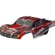 Carrocería, Slash 4X4 (también compatible con Slash VXL y Slash 2WD), roja (pintada, calcomanías aplicadas) (ensamblada con pestillos delanteros y traseros para montaje sin clips)
