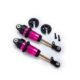 Amortiguadores GTR largos anodizados en rosa, cuerpos recubiertos de PTFE con ejes TiN (completamente ensamblados, sin resortes) (2)