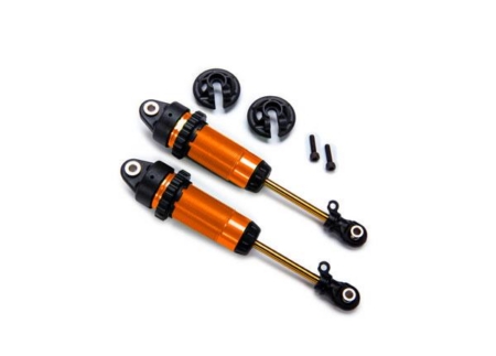 Amortiguadores GTR xx-long anodizados en naranja, cuerpos recubiertos de PTFE con ejes TiN (completamente ensamblados, sin resortes) (2)