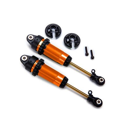 Amortiguadores GTR xx-long anodizados en naranja, cuerpos recubiertos de PTFE con ejes TiN (completamente ensamblados, sin resortes) (2)