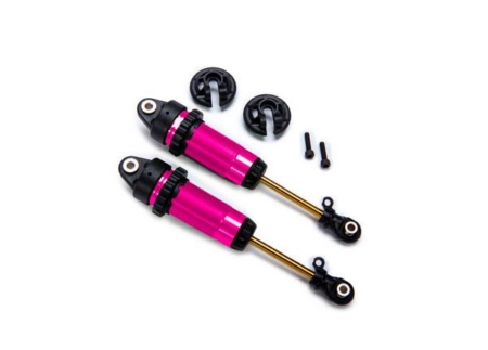Amortiguadores GTR xx-long anodizados en rosa, cuerpos recubiertos de PTFE con ejes TiN (completamente ensamblados, sin resortes) (2)