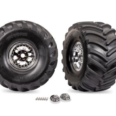 Ruedas X-Monster cromadas con neumáticos Terra Groove (2)