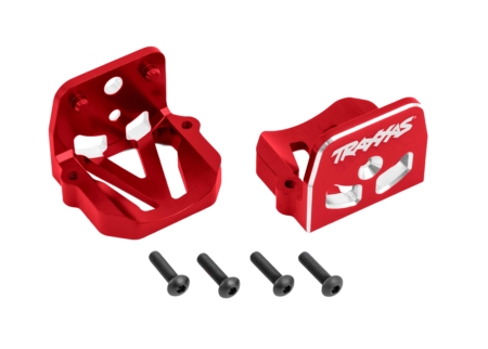 Soportes de motor, aluminio 6061-T6 (anodizado rojo) (delantero y trasero)