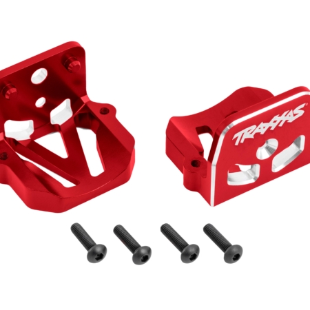 Soportes de motor, aluminio 6061-T6 (anodizado rojo) (delantero y trasero)