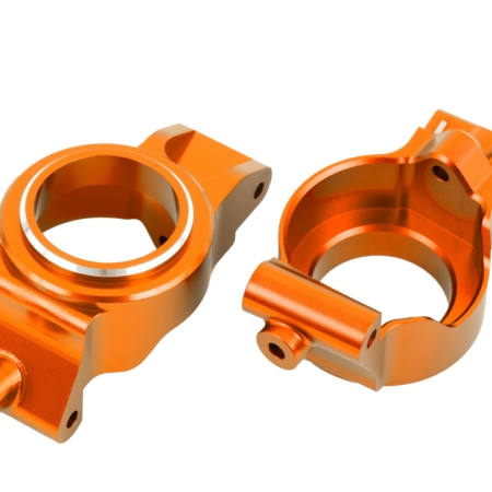 Bloques de ruedas (cubos en C), aluminio 6061-T6 (anodizado naranja), izquierdo y derecho