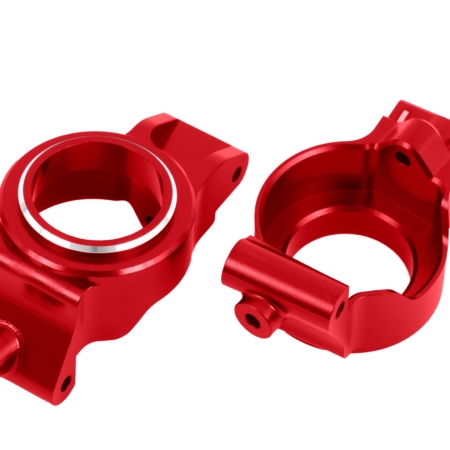 Bloques de ruedas (cubos en C), aluminio 6061-T6 (anodizado rojo), izquierdo y derecho