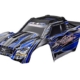Carrocería, X-Maxx Ultimate, azul (pintada, calcomanías aplicadas) (ensamblada con soportes de carrocería delanteros y traseros, soporte de carrocería trasero y protector de portón trasero)