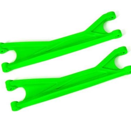 Brazos de suspensión superiores, verdes (izquierdo o derecho, delantero o trasero) (2) (para usar con el kit de suspensión X-Maxx, WideMaxx n.° 7895)
