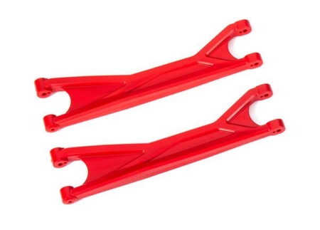Brazos de suspensión superiores, rojos (izquierdo o derecho, delantero o trasero) (2) (para usar con el kit de suspensión X-Maxx, WideMaxx n.° 7895)